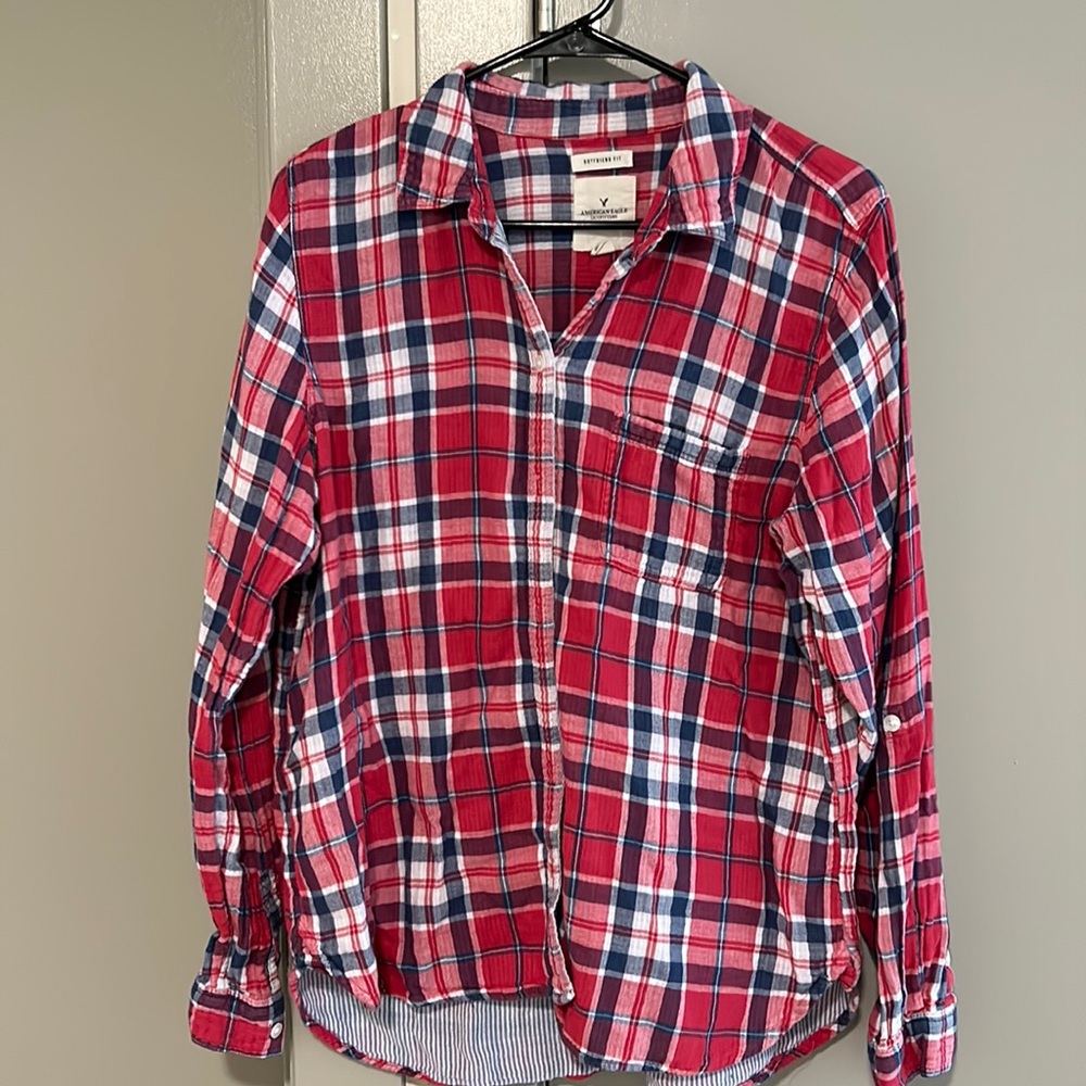 American Eagle boyfriend fit flannel. Size large